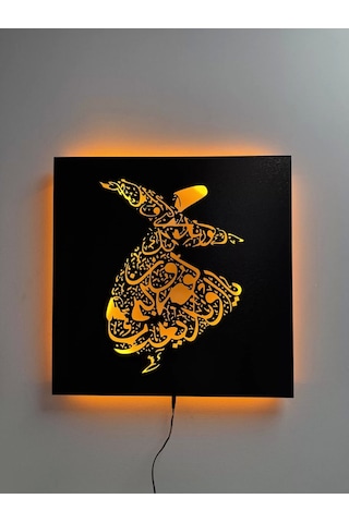 Mevlana Led Işıklı Tablo