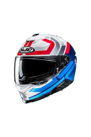 Hjc İ71 Vız Mc21 Kapalı Kask Beyaz - Kırmızı - Mavi