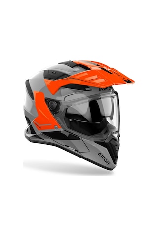 Airoh Bandit Tune Orange Gloss Kask Gri - Turuncu