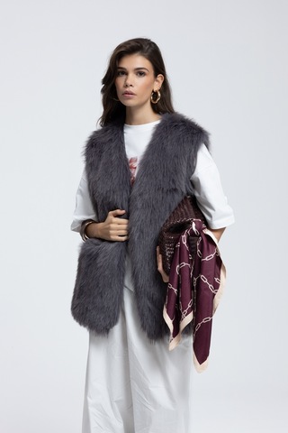 Mai Collection Mai Studios Co. Plush Antrasit Yelek Antrasit
