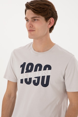 U.S. Polo Assn. Erkek Regular Fit Bisiklet Yaka Açık Gri Tişört 50306922-VR001