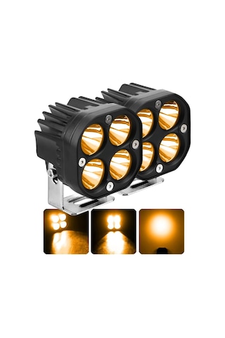 Baja Style 7.7 Cm Turuncu Xhp50 Led Spot Projektör Çalışma Lambası Off Road Spot Sel Kombo Delici Yayıcı Işık Çubuğu Pod Araç Motorsiklet Işıkları Yar