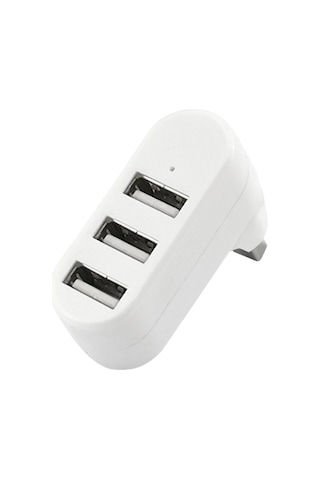 Valkyrie 3 Portlu USB 2.0 Hub Döner Kafalı Splitter Hub Adaptör Beyaz