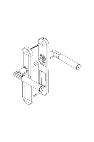Mult-t-lock Code-ıt Uzun Aynalı Şifreli Kapı Kilidi Sol Açılım