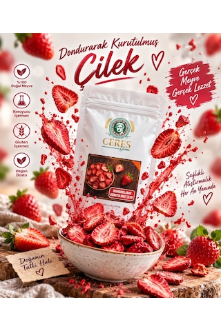 Dondurularak Kurutulmuş Çilek 20 G