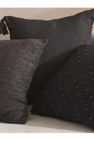 Noir Blend 3'lü Kırlent Kılıf Seti Siyah