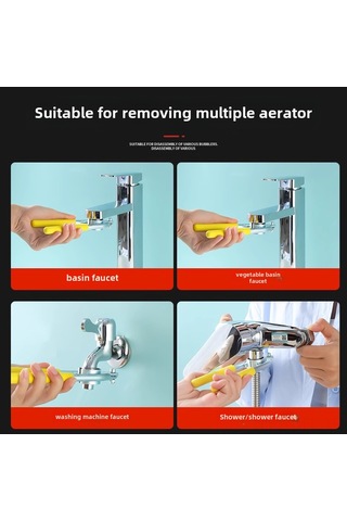 Dofolink Mutfak Ve Banyo Lavabo Musluk Su Çıkış Ağızı Filtre Açma Tornaçısı Uzun Tip Tamir Aracı Diğer