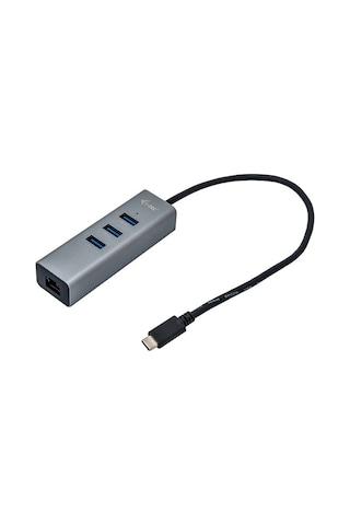İ-tec Type-c Metal Hub 3 Port + Gigabit Ethernet Adaptör