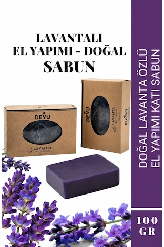 El Yapımı Doğal Sabun Lavanta Özlü Doğal Lavantalı Sabun