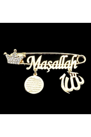 Sahiaksesuar Maşallah Yazılı Bebek Yaka Iğnesi 22