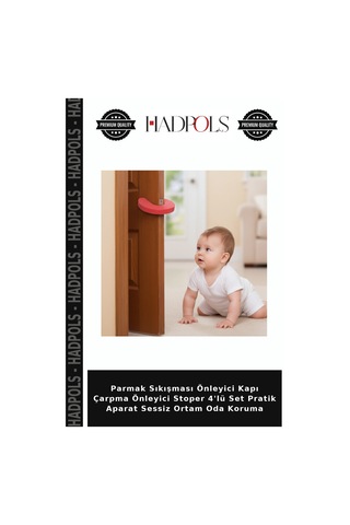 Parmak Sıkışması Önleyici Kapı Çarpma Önleyici Stoper 4'lü Set Pratik Aparat Sessiz Ortam Oda Koruma