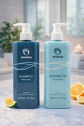 Ensana Fresh Citrus Şampuan 285 Ml + Duş Jeli Seti 285 Ml Ferahlatıcı Narenciye Kokulu