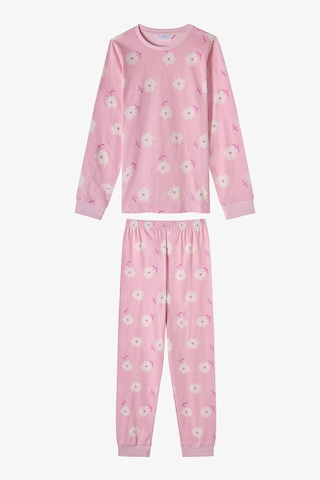 Penti Kız Çocuk Pembe Love&peace Pamuklu Uzun Kollu 2li Pijama Takımı