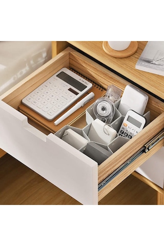 Homyl Petek Dolap Çorap İç Çamaşır Çekmece Bölücü Düzenleyici Gri Gri