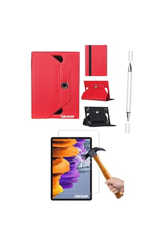 Samsung Galaxy Tab A11 Lte 8.7 İnç Uyumlu 3in1 Set Kılıf Kalem Ekran Koruyucu