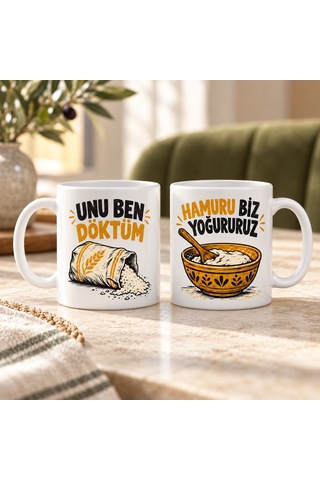 Dilaratrendhouse Mutfak Ekibi 2'li Porselen Kupa Seti - Model 846 Dlra