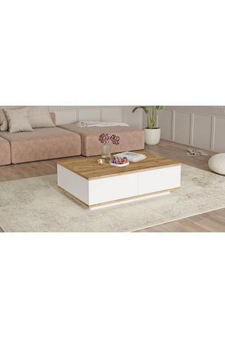Robin Home Loft Orta Sehpa 2 Kapaklı Çam-Beyaz