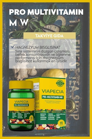 VIAPECIA PRO-MULTIVITAMIN MW 45 TABLET 8683684326455