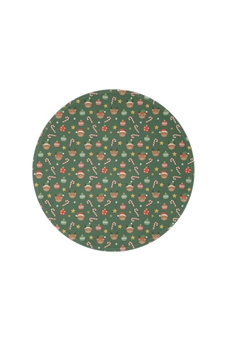 Noel Desenli 47 İnç Yuvarlak Flanel Battaniye, Yetişkin Ve Çocuk İçin, Yumuşak, Rahat Ve Hafif Noel Ayı Süs Eşyası