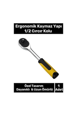 Özel Üretim Ayarlanabilir Dayanıklı Paslanmaya Karşı Koruma Ergonomik Kaymaz Yapı 1/2 Cırcır Kolu