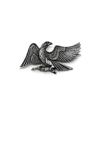 Oya Silver Gümüş Oksitli Kartal Broş Krb00