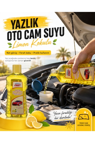Autokit Yazlık Cam Suyu Limon Aromalı 1 Litre