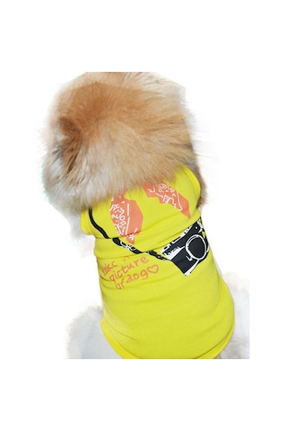 Köpek İçin Sarı Sweat Picture Of Dog Pet Kostüm