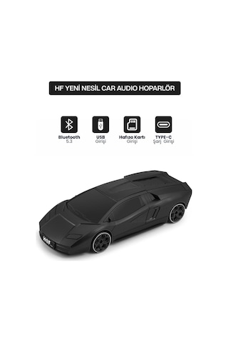 Yeni Nesil Araba Modelli Bluetooth Hoparlör I Usb Girişli I Hafıza Kartlı I Type-c Şarj Girişli