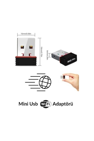 Usb Wifi Adaptörü Kablosuz Wifi İnternet Alıcı Ağ Kartı Masaüstü Bilgisayar Pc 300 Mbps 802.11n