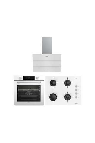 Arçelik AFC 330 B - ADE 605-3 B - OCD T 651 EB Beyaz Uygun Cam Ankastre Set