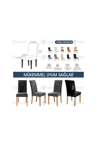 Mandaş 6lıset Jakarlı Lastikli Sandalye Kılıfı-şal Desen Lacivert Lacivert