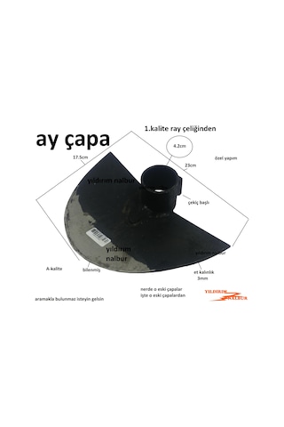 Yarım Ay Çapa Eskilerden Ray Çelik Kazma Çapası Bilenmiş