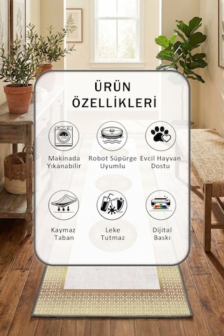 Özlem Gold Yıkanabilir Yolluk