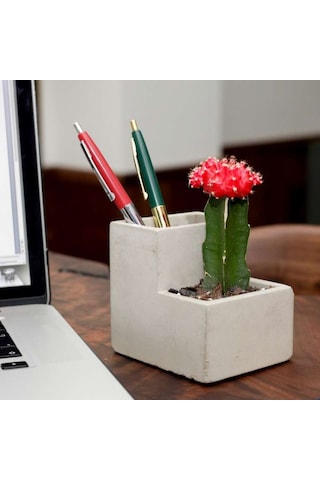 Kikkerland Concrete Beton Saksı Kalemlik Küçük Boy