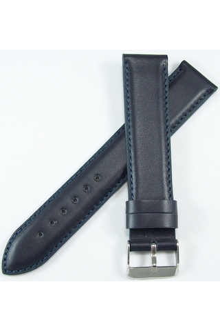Bizon Ekstra Uzun Deri Saat Kayışı 22mm Lacivert Xxl Saat Kordonu