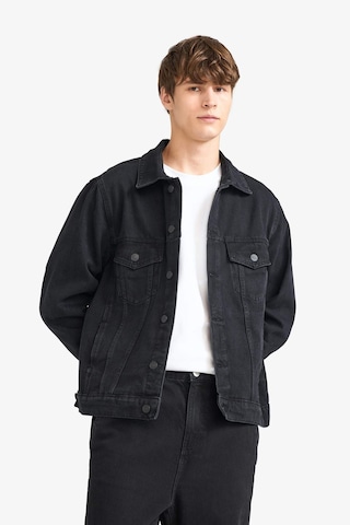 Defacto Regular Fit Düğmeli Cepli Jean Ceket F4738ax25aunm40 Siyah