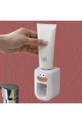 Elmpaly 2'li Rastgele Renk Duvar Askılı Otomatik Diş Macunu Sıkacağı Lazım Temizlik Banyo Aparatı 1