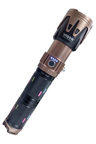 Wıson Ws-6540 Profesyonel Yakıcı Özellikli El Feneri 50w 5000 Lümen 19200 Mah Zoomlu & Type-c Şarjlı Siyah - Kahverengi