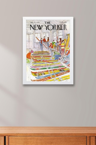 The New Yorker Çerçeveli Tablo January 21 1980 - Kayak Odası Kayak Bakımı Tablosu