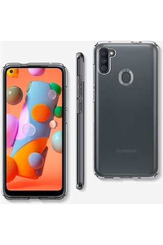 Spigen Samsung Uyumlu Galaxy M11 / A11 İle Uyumlu Kılıf Liquid Crystal Sararmaya Dayanıklı İnce Şeffaf Kapak - Acs00856 Spigen Tr Garantili