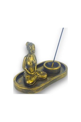 Yogacı Kız Çubuk Tütsülük Ve Tealight Altın
