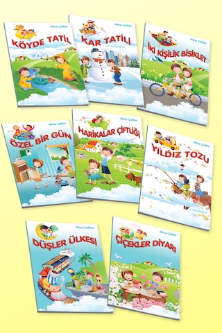 2. 3. Sınıflar İçin Tavsiyeli Parıltılı Çocuk Hikayeleri Kutulu 8 Kitap + Değerlendirme Soruları