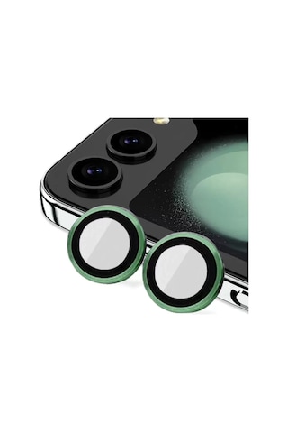 Newface Samsung Galaxy Uyumlu Z Flip 5 Valdez Metal Kamera Lens - Koyu Yeşil - Özel Seri 8683140676759