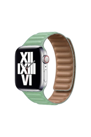 Watch 40mm Uyumlu Krd-34 Deri Mkst Kordon-açık Yeşil
