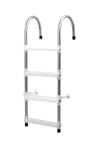 Hobi Store Portatif Tekne Merdiveni ( Beyaz ) 3 Basamaklı