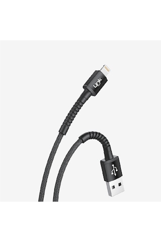 K550 Güvenli Ve Hızlı 1m Örgülü Metal Kafa Lightning Apple Uyumlu iPhone Şarj