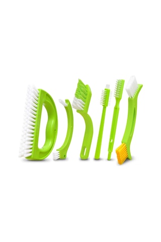 Fosenze 6'lı Ev Temizlik Fırçası Seti - Abs Kollü, Yıkanabilir, Derinlemesine Temizleme - Mutfak, Duvar, Lavabo, Fırın, Banyo Uygun