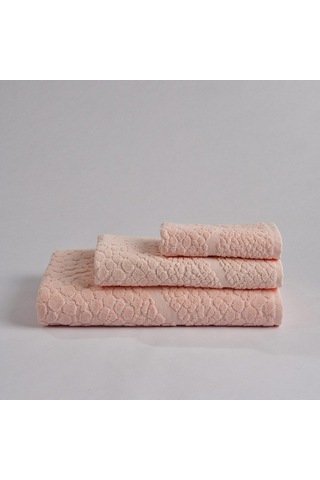 Velune Pamuk Banyo Havlusu Pembe 90x150 Cm Çok Renkli