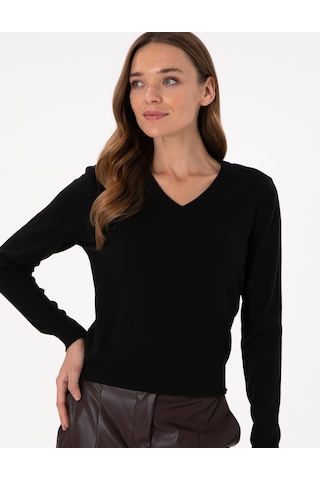 Pierre Cardin Kadın Siyah Kazak /triko 50300803-vr046 Siyah