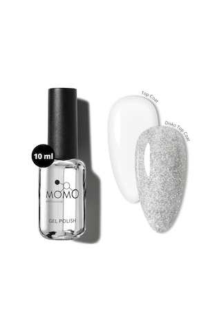 Momo Professional Undefined Kalıcı Oje İçin Disko Efekt Top Coat 10 Ml